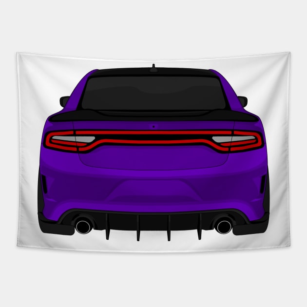 DODGE CHARGER PURPLE Tapestry by VENZ0LIC