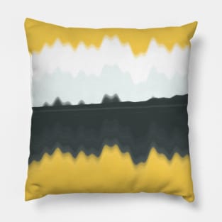 YELLOW GRAY AND WHITE ABSTRACT ART ART WORK COVER Pillow