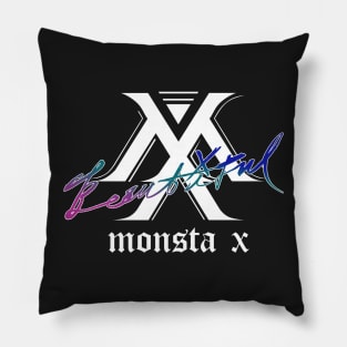 MONSTA X Beautiful Pantone Trio Color Logo Pillow