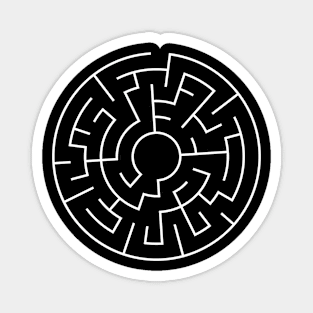 Complicated Circular Labyrinth Maze Vector Magnet