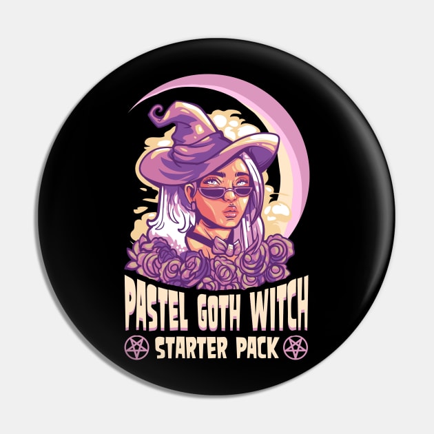 Pastel Goth Witch Anime Manga Girl Pin by creative