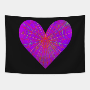 Spider Web Heart V45 Tapestry