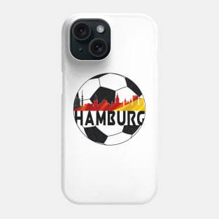 Hamburg Germany Euro 2024 football—Black text Phone Case