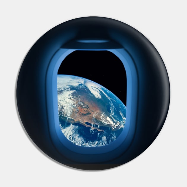 Space Travel Blue Planet Earth Window Seat Pin by ernstc