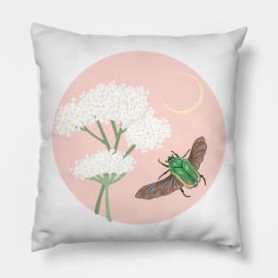 Beetle and Yarrow Pillow