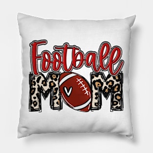 Football Mom Leopard Pillow