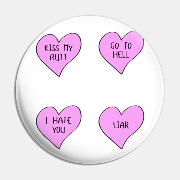 i hate you emoji - fancy Pin by Vortex.Merch