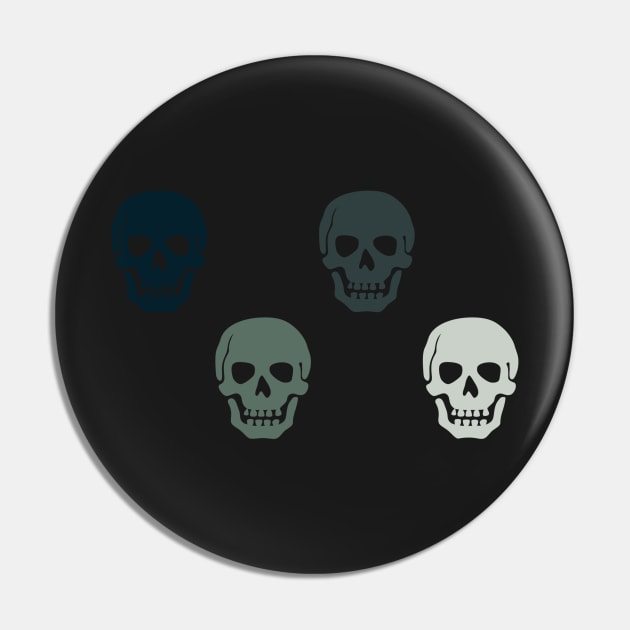 Dark Skull Pattern Pin by FandomTrading