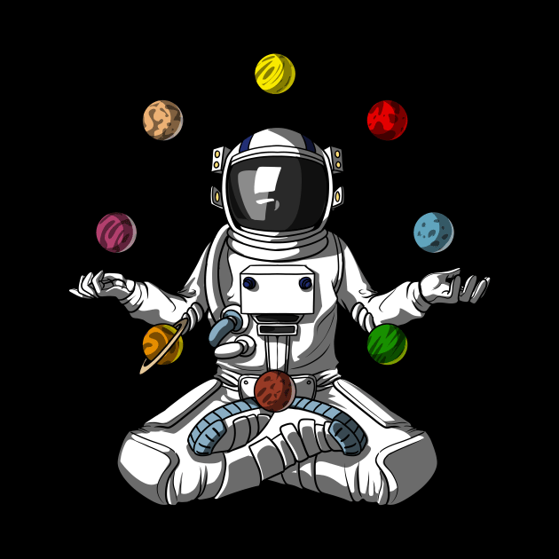 Space Astronaut Planets Meditation by underheaven