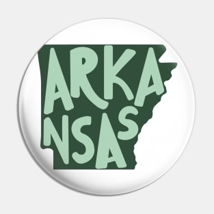 Arkansas Doodle Letters Map Outline-green Pin