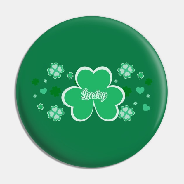 St. Patrick's Day Lucky pattern Pin by FamilyCurios