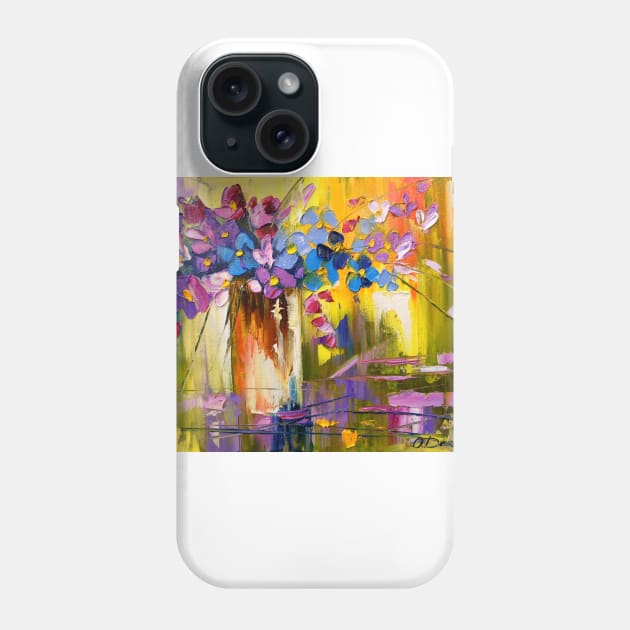 Bouquet of flowers in a vase Phone Case by OLHADARCHUKART