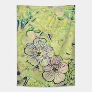 Pretty Pencilled Geraniums Tapestry