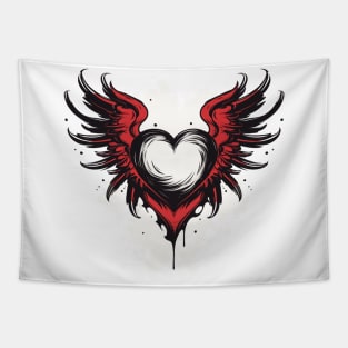 Heart With Wings Tapestry