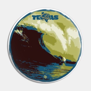 Texas Style Lone Surfer Pin