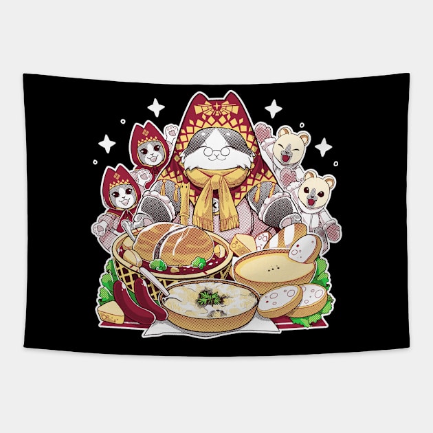 Dinner is Ready Tapestry by CoinboxTees