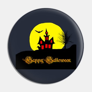 Haunted Halloween House Pin