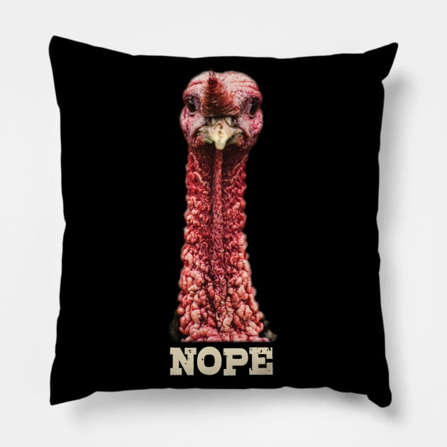 Funny Thanksgiving Holiday Gift for Vegans Vegetarians and Turkey Lovers Pillow by SeaLAD