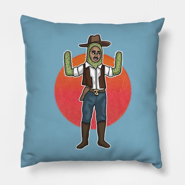 The Cactus Kid Pillow by Captain Mossbeard