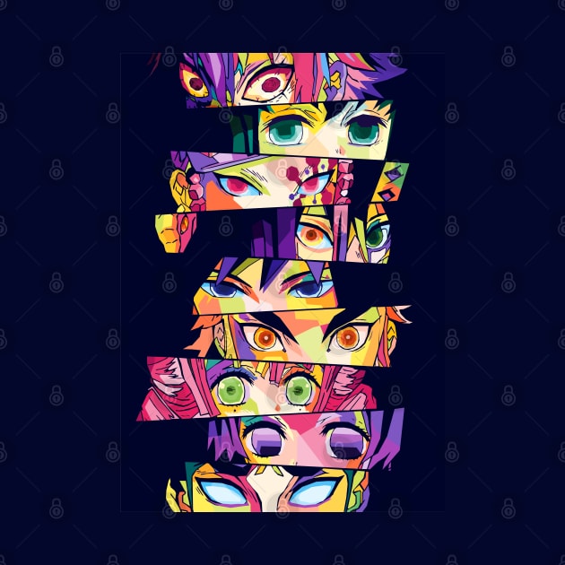 Hashira Eye Wpap Pop Art by Zet Art