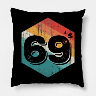 Vintage 1969 Retro Legendary, Birthday Pillow