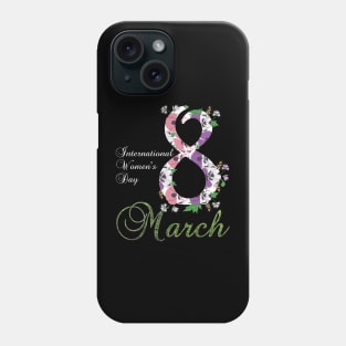 International Women's Day Pansy Flower March 8th 2023 Phone Case