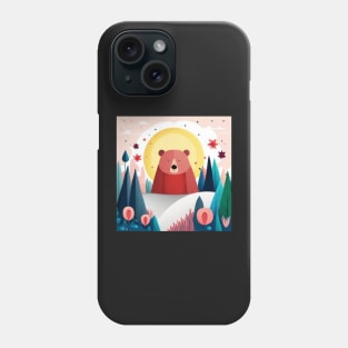 Cute Mountain Bear in Forest Phone Case