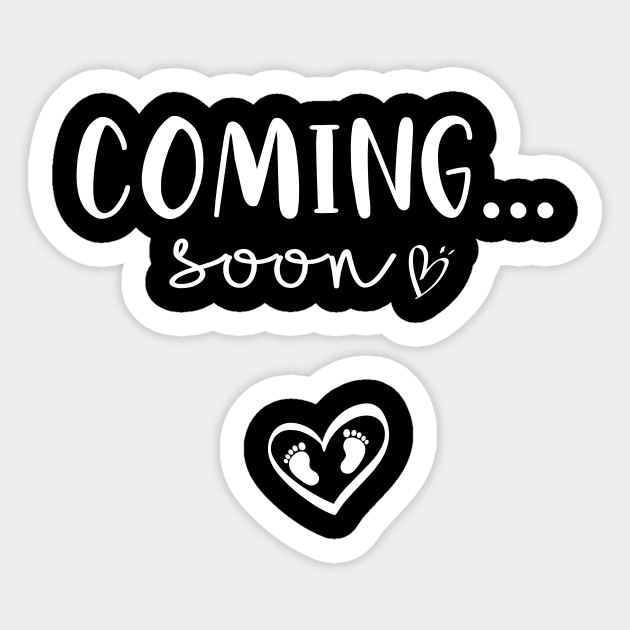 Coming Soon Pregnancy Pink - Pregnant - Sticker