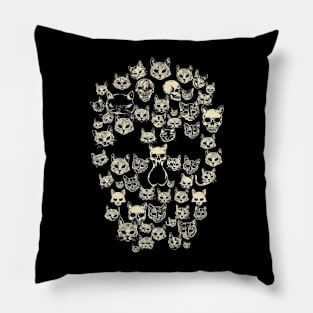 Fossilized Cat Skull Pillow