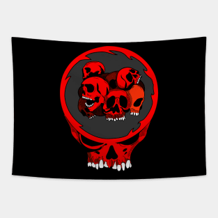 Red skulls Tapestry