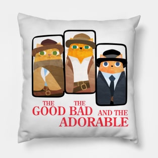 The Good The Bad And The Adorable white Pillow