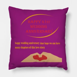 happy 41st wedding anniversary Pillow