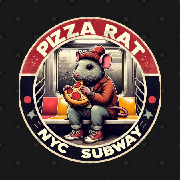 Pizza Rat New York Subway NYC Subway Train by Nysa Design