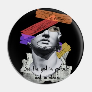 David Michelangelo Broken Face Pin