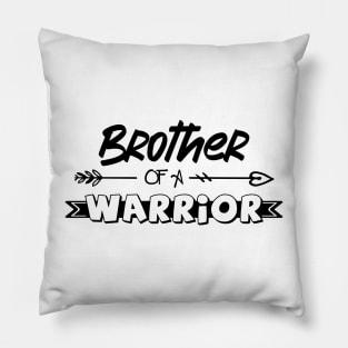 Brother of a Little Warrior shirt, Little warrior shirt, Cancer Survivor shirt, Brother t-shirt, Brother of a Strong Kid shirt, Cancer Awareness Pillow