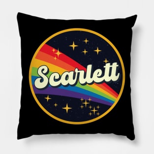 Scarlett // Rainbow In Space Vintage Style Pillow