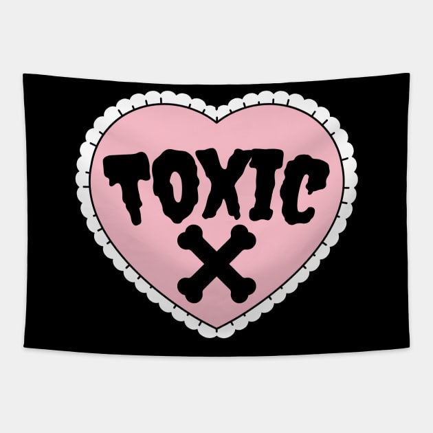 Toxic Heart Tapestry by Rockadeadly