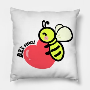 Cute valentine day, bee my valentine Pillow