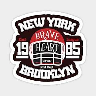 New York Brave heart Retro team Magnet