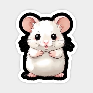 Fat Baby White Mouse Magnet