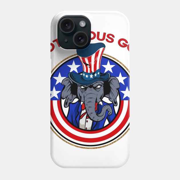 Notorious GOP Republican Elephant Phone Case by WalkingMombieDesign