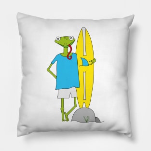 Surfing Lizzard Pillow