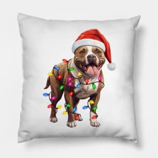 Christmas Staffordshire Bull Terrier Pillow