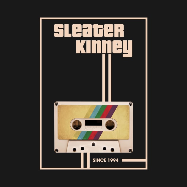 Sleater Kinney Music Retro Cassette Tape by Computer Science