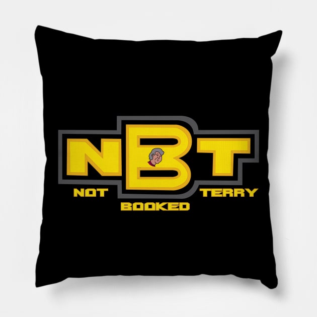 Not Booked Terry Small Pillow by Slightly Sketchy