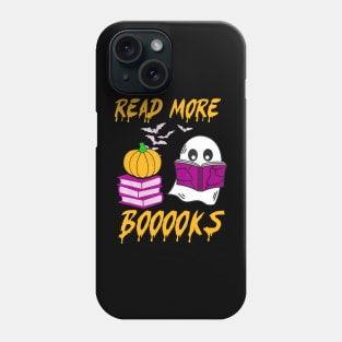 Read More Books Cute Ghost Boo Pumpkin Funny Halloween Phone Case