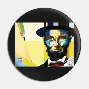 Abe Lincoln Pop Art Pin