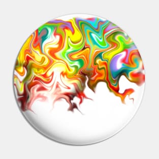 Acid Trip, digital fluid pour, pastel rainbow Pin