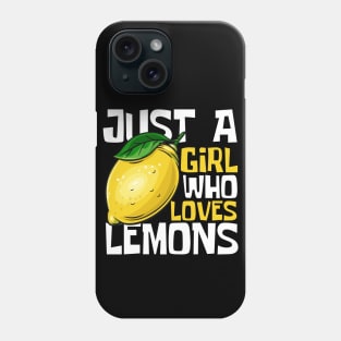 Just A Girl Who Loves Lemons Funny Phone Case