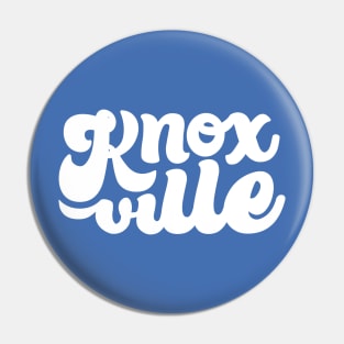 Knoxville Script - White + Blue Pin